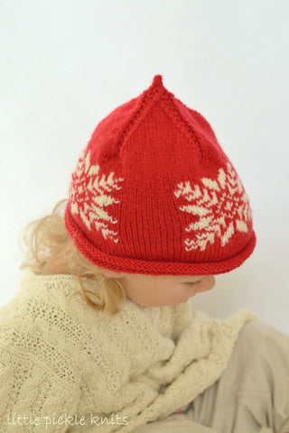 Baby Beanie Snowflake Pixie Hat by Linda Whaley - Digital Version