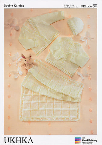 Blanket, Cardigans & Hat in DK (UKHKA50)