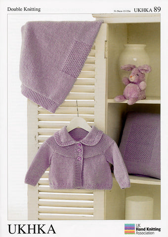 Cardigan, Blanket & Cushion in DK (UKHKA89)
