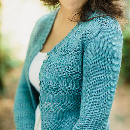 Whisper Cardigan in SweetGeorgia Superwash DK (1064)